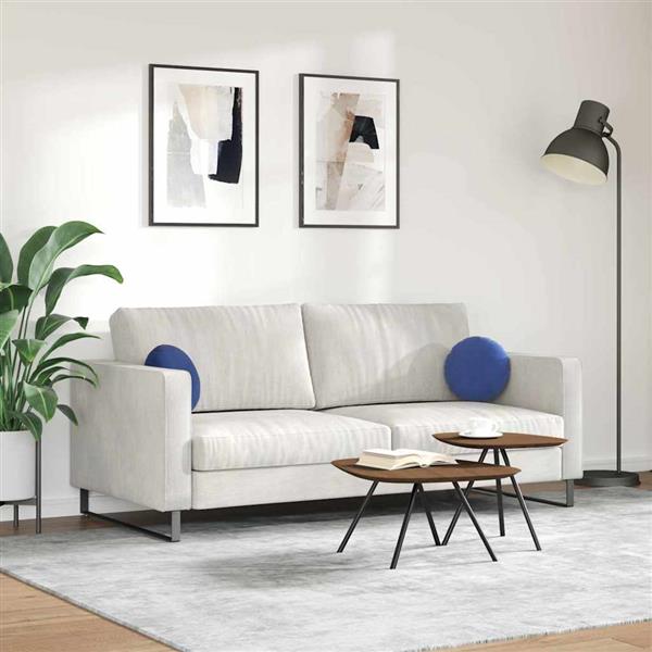 Grote foto vidaxl zitkussens 2 stuks politieblauw 40 x 13 cm fluweel huis en inrichting woningdecoratie