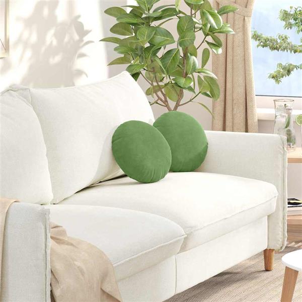 Grote foto vidaxl zitkussens 2 stuks lichtgroen 40 x 13 cm fluweel huis en inrichting woningdecoratie