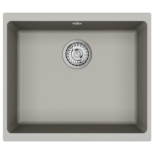 Grote foto vidaxl wasbak grijs 530 x 460 mm 80 kwarts en 20 hars huis en inrichting keukens