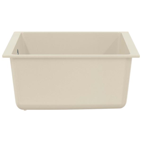 Grote foto vidaxl wasbak beige 430 x 460 mm 80 kwarts en 20 hars huis en inrichting keukens