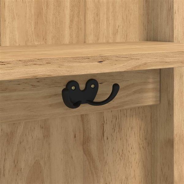 Grote foto vidaxl halkast floro wasbruin 50 x 40 x 158 cm massief grenenhout huis en inrichting overige huis en inrichting