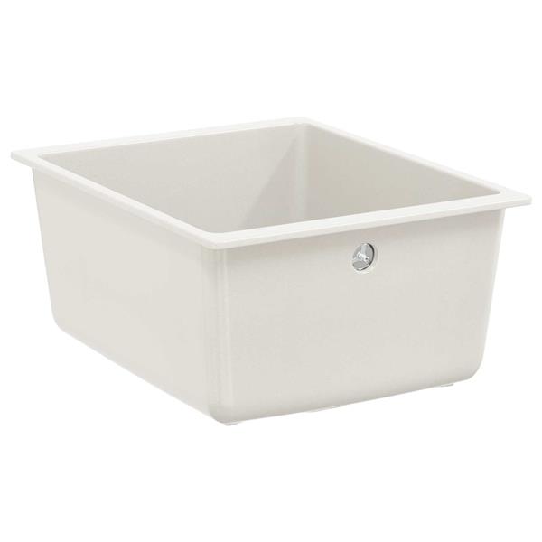 Grote foto vidaxl wasbak wit 370 x 460 mm 80 kwarts en 20 hars huis en inrichting keukens