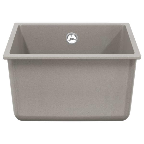 Grote foto vidaxl wasbak grijs 370 x 460 mm 80 kwarts en 20 hars huis en inrichting keukens
