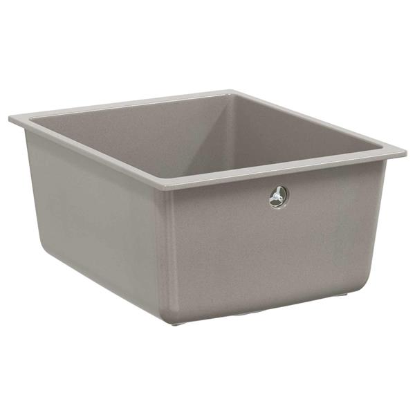 Grote foto vidaxl wasbak grijs 370 x 460 mm 80 kwarts en 20 hars huis en inrichting keukens