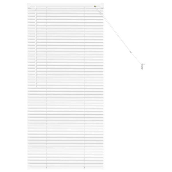 Grote foto vidaxl venetiaanse jaloezie n met gordijnen wit 130 x 65 cm aluminium huis en inrichting gordijnen en lamellen