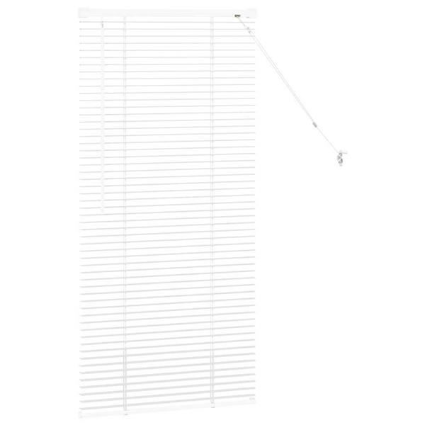 Grote foto vidaxl venetiaanse jaloezie n met gordijnen wit 130 x 65 cm aluminium huis en inrichting gordijnen en lamellen