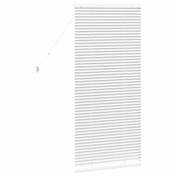 Grote foto vidaxl venetiaanse jaloezie n met gordijnen wit 130 x 65 cm aluminium huis en inrichting gordijnen en lamellen