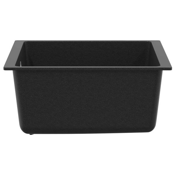 Grote foto vidaxl wasbak zwart 370 x 460 mm 80 kwarts en 20 hars huis en inrichting keukens