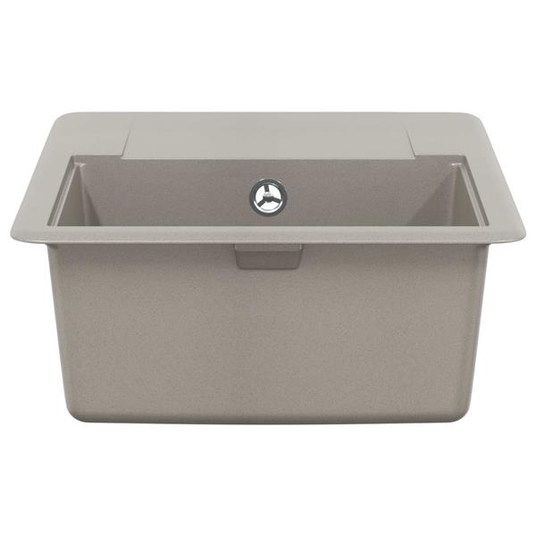 Grote foto vidaxl wasbak grijs 560 x 460 mm 80 kwarts en 20 hars huis en inrichting keukens