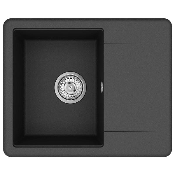Grote foto vidaxl wasbak zwart 560 x 460 mm 80 kwarts en 20 hars huis en inrichting keukens