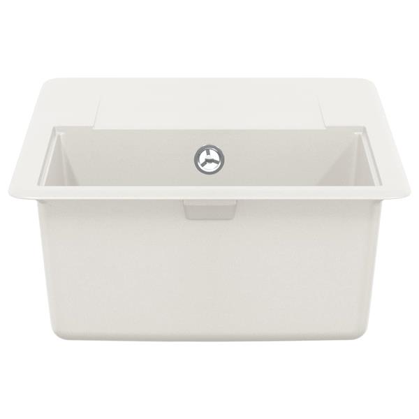 Grote foto vidaxl wasbak wit 670 x 460 mm 80 kwarts en 20 hars huis en inrichting keukens