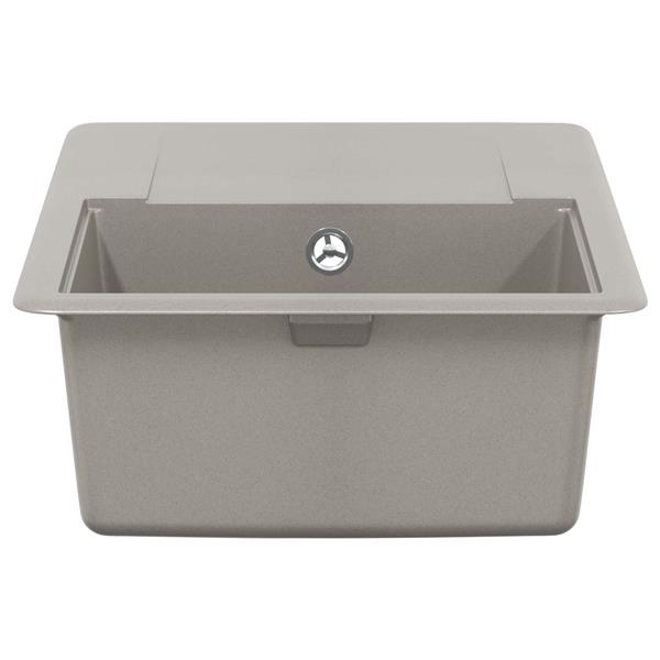 Grote foto vidaxl wasbak grijs 670 x 460 mm 80 kwarts en 20 hars huis en inrichting keukens