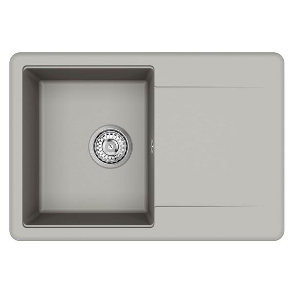 Grote foto vidaxl wasbak grijs 670 x 460 mm 80 kwarts en 20 hars huis en inrichting keukens