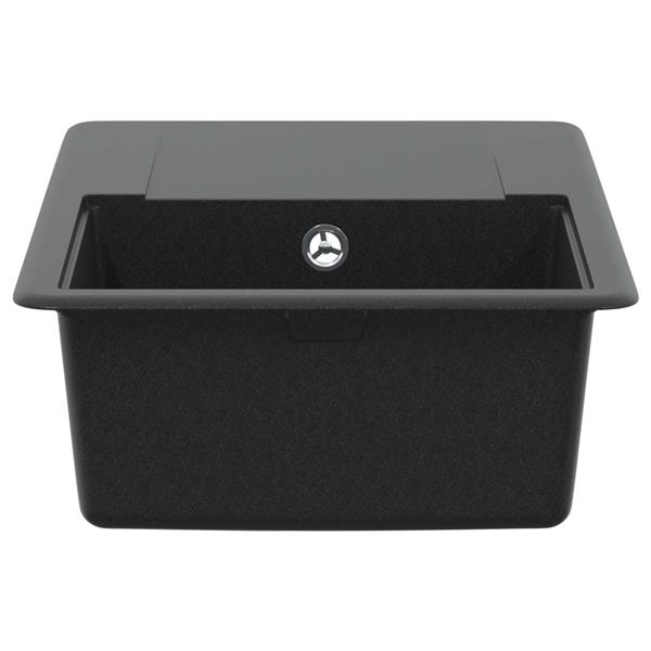 Grote foto vidaxl wasbak zwart 670 x 460 mm graniet huis en inrichting keukens
