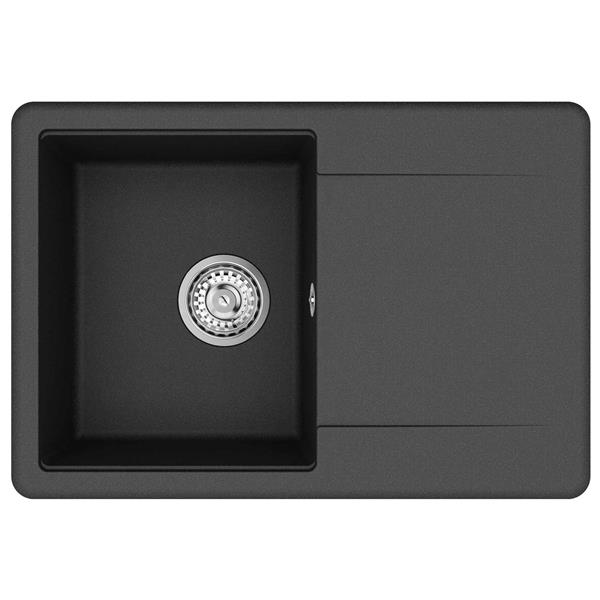 Grote foto vidaxl wasbak zwart 670 x 460 mm graniet huis en inrichting keukens