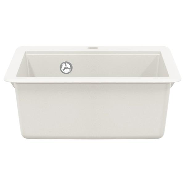 Grote foto vidaxl wasbak wit 470 x 440 mm graniet huis en inrichting keukens