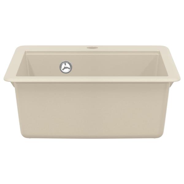 Grote foto vidaxl wasbak beige 470 x 440 mm graniet huis en inrichting keukens