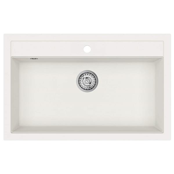 Grote foto vidaxl wasbak wit 795 x 505 mm graniet huis en inrichting keukens