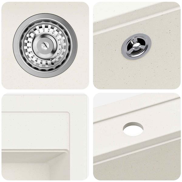 Grote foto vidaxl wasbak wit 795 x 505 mm graniet huis en inrichting keukens