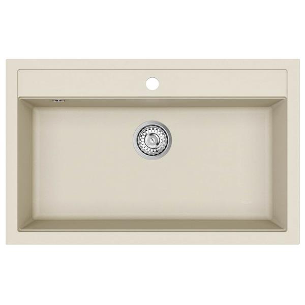 Grote foto vidaxl wasbak beige 795 x 505 mm graniet huis en inrichting keukens