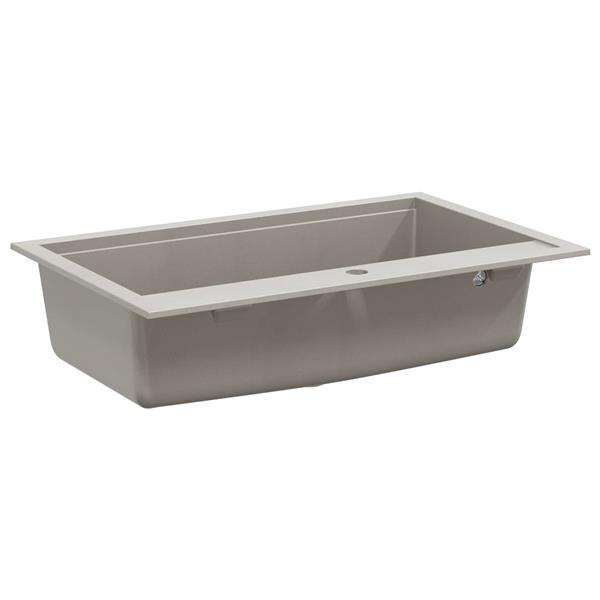 Grote foto vidaxl wasbak grijs 795 x 505 mm graniet huis en inrichting keukens