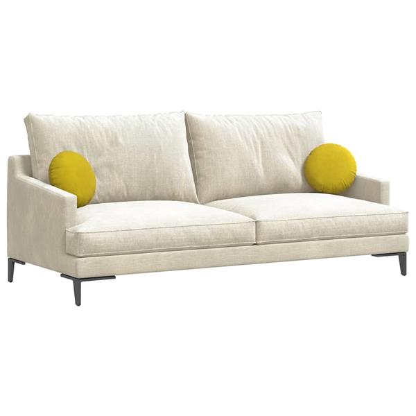 Grote foto vidaxl zitkussens 2 stuks geel 40 x 13 cm fluweel huis en inrichting woningdecoratie