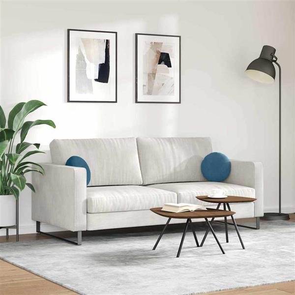 Grote foto vidaxl zitkussens 2 stuks blauw 40 x 13 cm fluweel huis en inrichting woningdecoratie