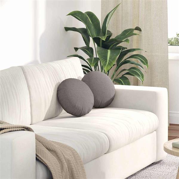 Grote foto vidaxl zitkussens 2 pcs taupe 30 x 13 cm stof huis en inrichting woningdecoratie