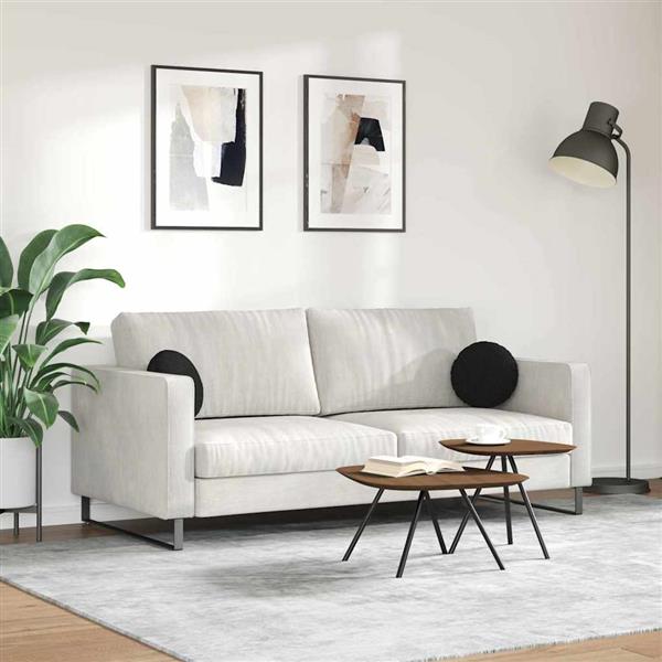 Grote foto vidaxl zitkussens 2 pcs zwart 30 x 13 cm stof huis en inrichting woningdecoratie