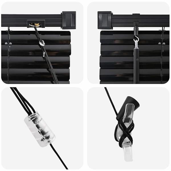 Grote foto vidaxl venetiaanse jaloezie n zwart 220 x 40 cm aluminium huis en inrichting gordijnen en lamellen