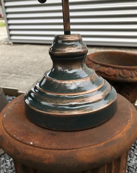 Grote foto metalen wereldbol goud zwart look fraai decoratief item laatste tuin en terras tuindecoratie