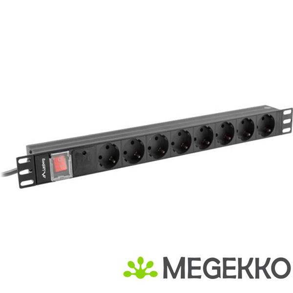 Grote foto lanberg pdu 08f 0200 bk energiedistributie 8 ac uitgang en 1u zwart computers en software overige