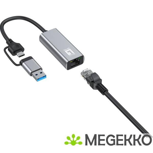 Grote foto levelone usb 0423 netwerkkaart ethernet 2500 mbit s computers en software netwerkkaarten routers en switches