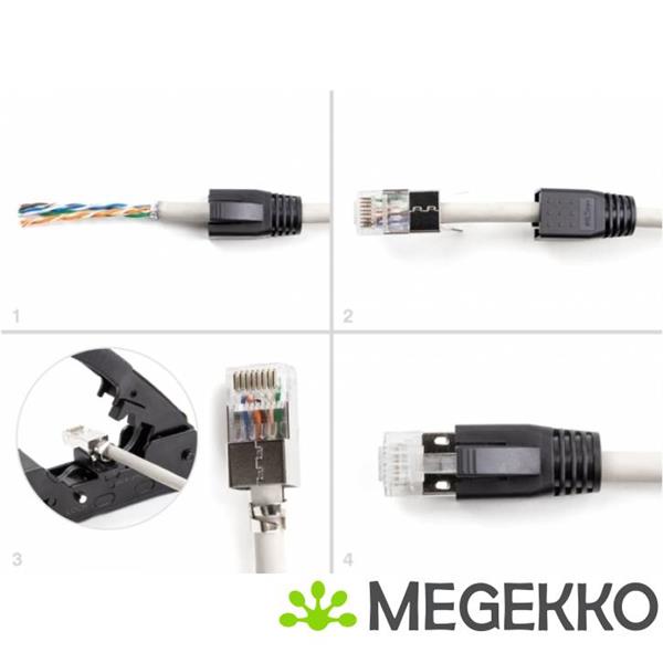 Grote foto delock 66903 kabel connector rj 45 zwart metallic computers en software overige computers en software