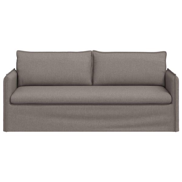 Grote foto vidaxl bank 180cm taupe metaal huis en inrichting bankstellen