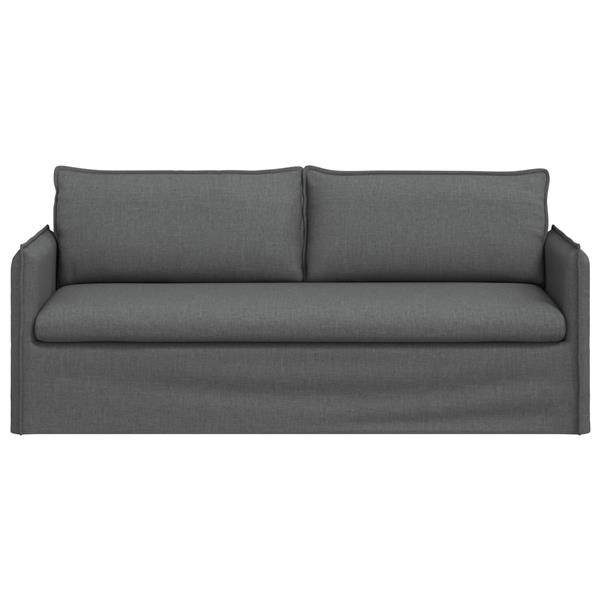 Grote foto vidaxl bank 180cm donkergrijs metaal huis en inrichting bankstellen