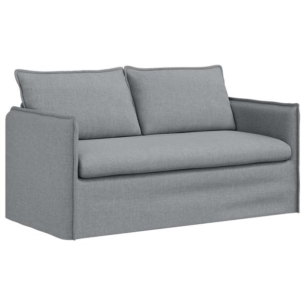 Grote foto vidaxl bank lichtgrijs 195 x 82 x 85 cm metaal huis en inrichting bankstellen