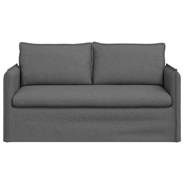 Grote foto vidaxl bank 140cm donkergrijs metaal huis en inrichting bankstellen