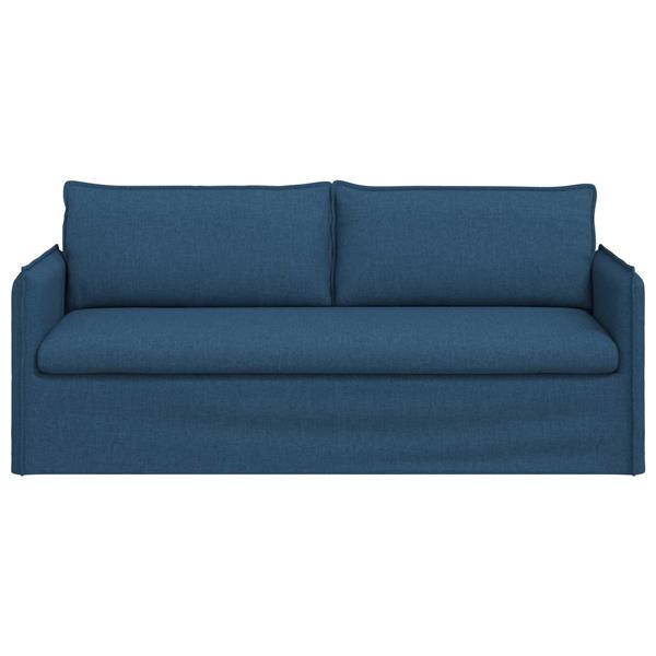 Grote foto vidaxl bank blauw 195 x 82 x 85 cm metaal huis en inrichting bankstellen