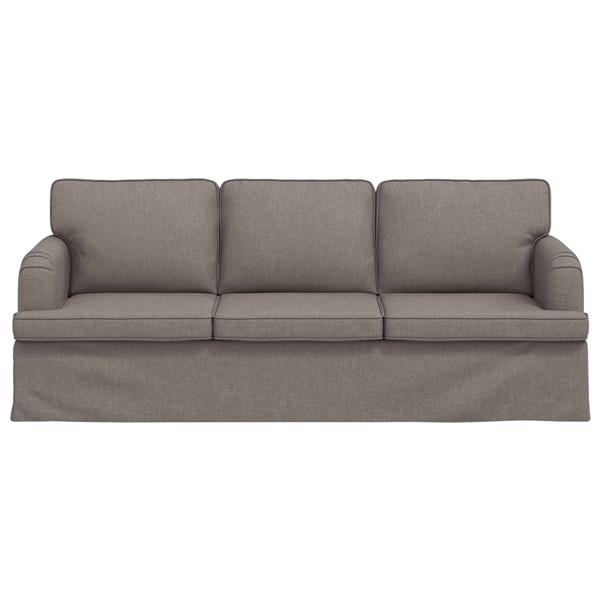 Grote foto vidaxl bank 180cm taupe metaal huis en inrichting bankstellen