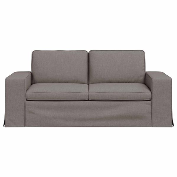 Grote foto vidaxl bank 140cm taupe metaal huis en inrichting bankstellen