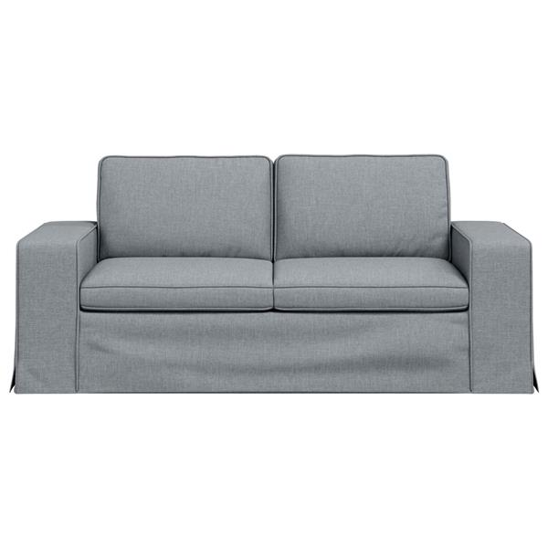 Grote foto vidaxl bank 140cm lichtgrijs metaal huis en inrichting bankstellen