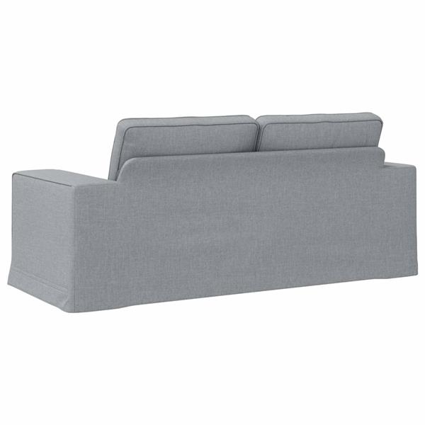 Grote foto vidaxl bank 140cm lichtgrijs metaal huis en inrichting bankstellen