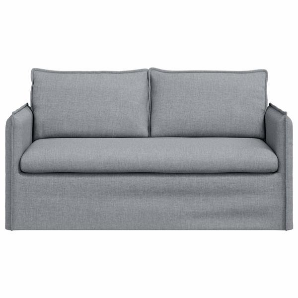 Grote foto vidaxl bank lichtgrijs 195 x 82 x 85 cm metaal huis en inrichting bankstellen