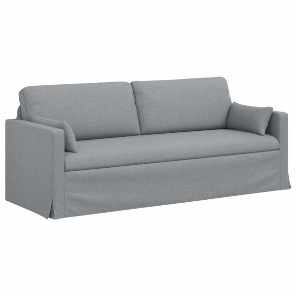 Grote foto vidaxl bank 180cm lichtgrijs metaal huis en inrichting bankstellen