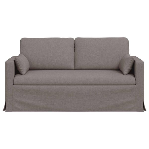 Grote foto vidaxl bank 140cm taupe metaal huis en inrichting bankstellen