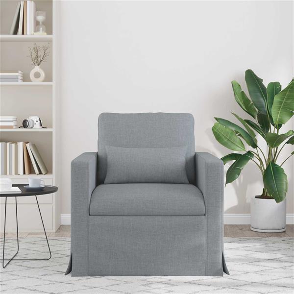 Grote foto vidaxl bank 60cm lichtgrijs metaal huis en inrichting bankstellen