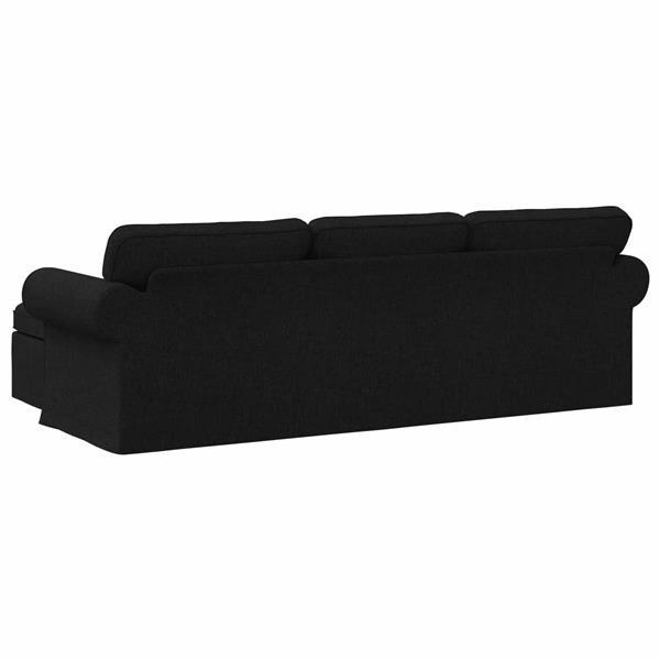 Grote foto vidaxl bank 210cm zwart metaal huis en inrichting bankstellen