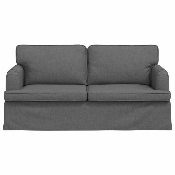 Grote foto vidaxl bank 140cm donkergrijs metaal huis en inrichting bankstellen