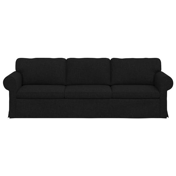 Grote foto vidaxl bank 210cm zwart metaal huis en inrichting bankstellen